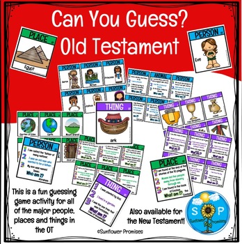 Old Testament Guess Who, What, and Where Activity by Sunflower Promises