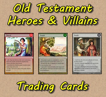 Preview of Old Testament Heroes & Villains Trading Cards (Bible)