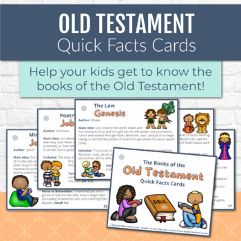 Preview of Old Testament Books of the Bible Quick Facts Cards with Bible Book Overview