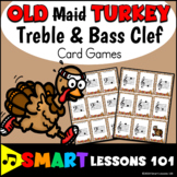 Old Turkey Card Games: Treble Clef Bass Clef Music Games T