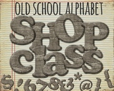 Worn Wood Alphabet Clip art, commercial use ok, clip art, 