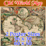 Old World Map POSTER - Circa 1681 - Bulletin board & Wall 