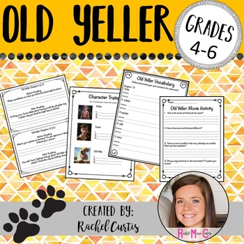Preview of Old Yeller Novel Study - Old Yeller Extended Activities