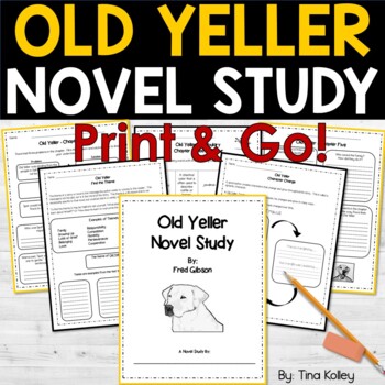 Preview of Old Yeller Novel Study - Reading Comprehension & Vocabulary