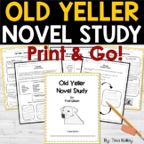 Old Yeller Novel Study - Reading Comprehension & Vocabulary