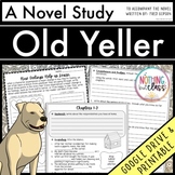 Old Yeller Novel Study Unit | Comprehension Questions with