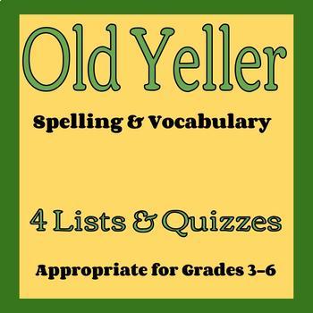 Preview of Old Yeller Vocabulary