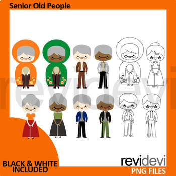 Old Young People Clip Art Bundle Multiculturalism Clipart By Revidevi