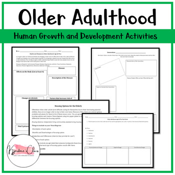 Preview of Older Adulthood Human Growth and Development Activities | FCS