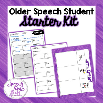 Preview of Older Speech Student Starter Kit