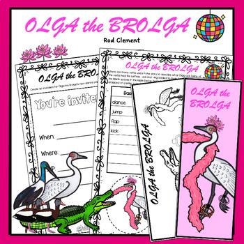 Preview of Olga the Brolga Rod Clement Picture Book Activities, Comp, Australian Animals