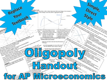 Preview of Oligopoly - AP microeconomics handout