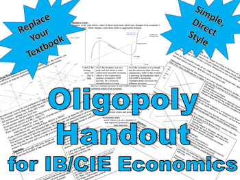 Preview of Oligopoly - IB/CIE economics handout