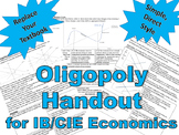Oligopoly - IB/CIE economics handout