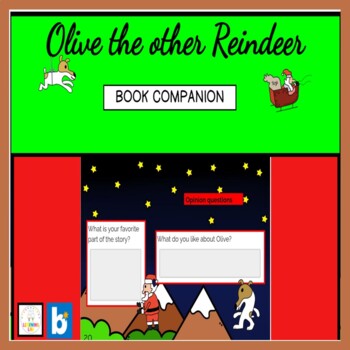 Preview of Olive the Other Reindeer Book Companion BOOM CARDS