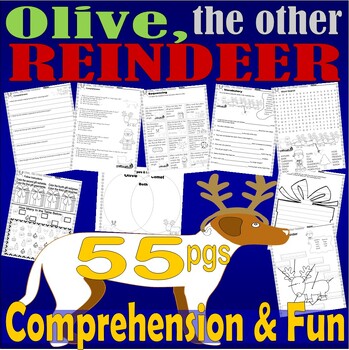 Preview of Olive the Other Reindeer Christmas Read Aloud Book Companion Comprehension Unit