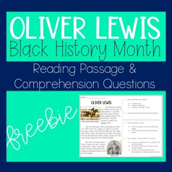 Preview of Oliver Lewis - Black History Month Freebie