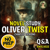 Oliver Twist Q&A Analysis of Charles Dickens Sub Plan for 