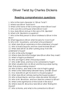 oliver twist essay questions and answers