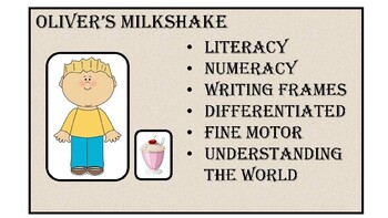 Preview of Oliver's Milkshake, Inspired Resources