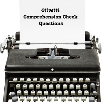 Preview of Olivetti by Allie Millington Comprehension Check Questions for Entire Novel