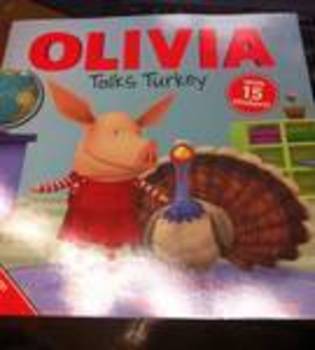 Preview of Olivia Talks Turkey activity for read aloud