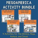 Olmec Aztec Inca Maya Activities Bundle | Mesoamerica Activities