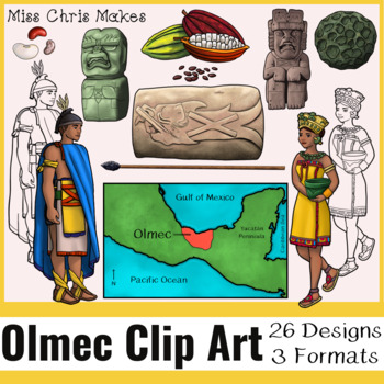 Preview of Olmec Clip Art Pack for Commercial and Personal Use