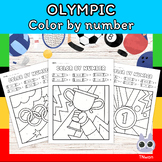Olympic 2024,color by number math game activities,coloring