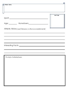 sports biography template
