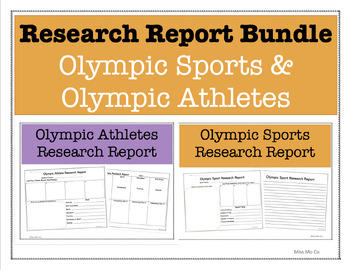 Preview of Olympic Athlete and Sports Research Report Bundle