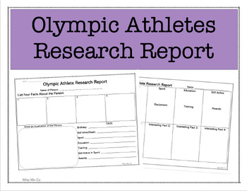 Preview of Olympic Athletes Research Report