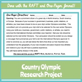 Olympic Country One-Pager | RAFT Research Project | Google
