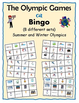 Olympic Games – Bingo game – 4 sets - English / ESL | TPT