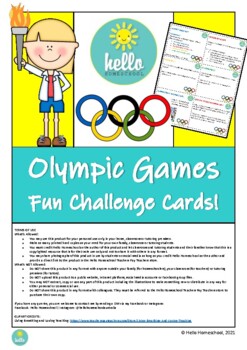 Preview of Olympic Games Fun Challenge Cards! 30 Different Activity Prompts!