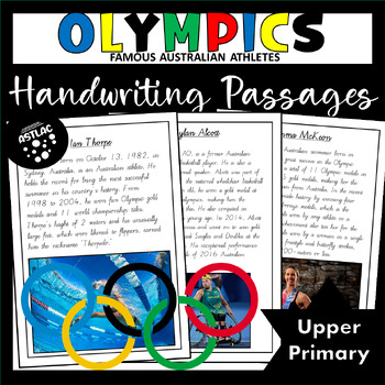Preview of Olympic Games - Handwriting Passages - Australian Olympians