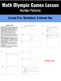 Olympic Games: Number Patterns Lesson Plan, Worksheet, & A