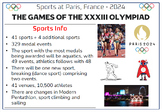 Sports at the Paris 2024 Olympic Games - Facts/Display