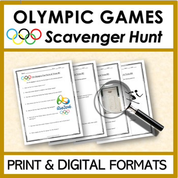 Preview of Olympic Games SCAVENGER HUNT | WebQuest