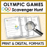 Olympic Games SCAVENGER HUNT | Olympics WebQuest