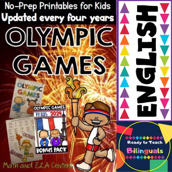 Preview of Olympic Games Paris 2024 / Summer Games - Maths & Literacy Printables - Updated