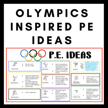 Preview of Olympic Inspired PE Ideas
