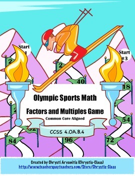 Preview of Olympic Factors and Multiples Math Game Freebie: Distance Learning