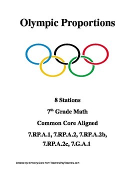 Preview of Olympic Proportions (Eight 7th Grade Math Stations)