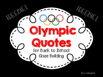 Preview of Olympic Quotes FREEBIE