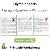 Olympic Sports Reading Comprehension Bundle