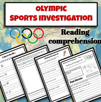 Preview of Olympic Sports Research Investigation Reading Comprehension