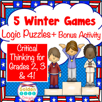 Preview of Winter Olympics Logic Puzzles and 1 Bonus Activity! Critical Thinking!