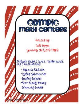 Preview of Olympic Themed Math Centers