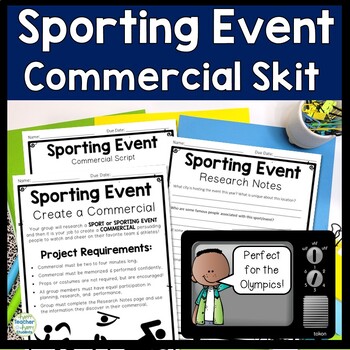 Preview of Make a Sports Commercial Skit | A Perfect Summer Olympics 2024 Research Project